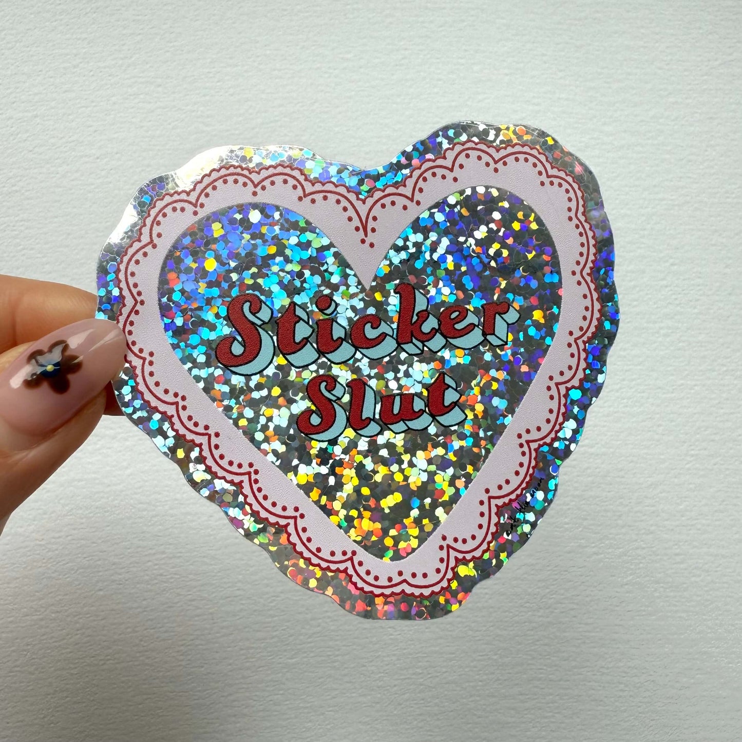 Sticker slut glitter vinyl sticker