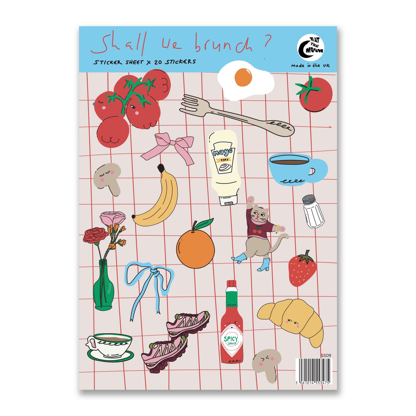 A6 Shall we brunch? sticker sheet