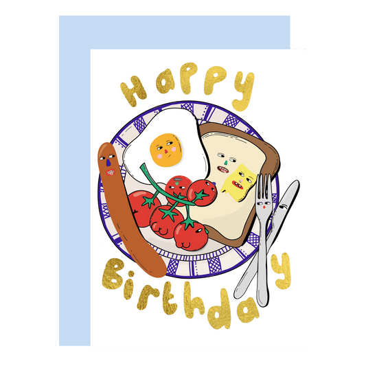 Birthday foodie - gold foil