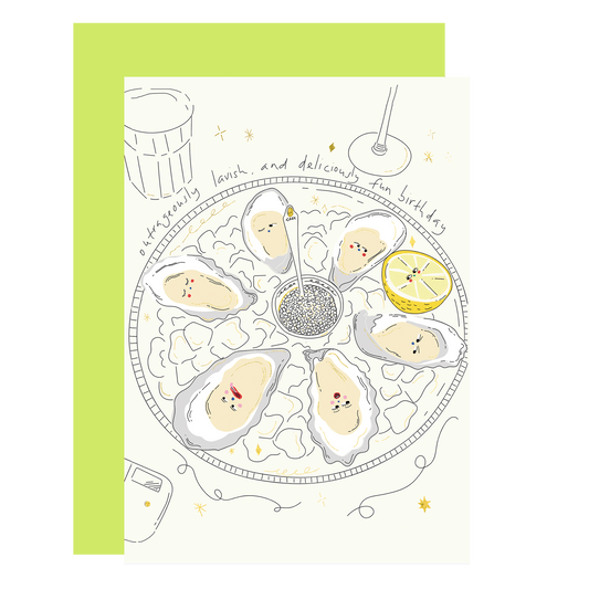 Lavish birthday card gold foil