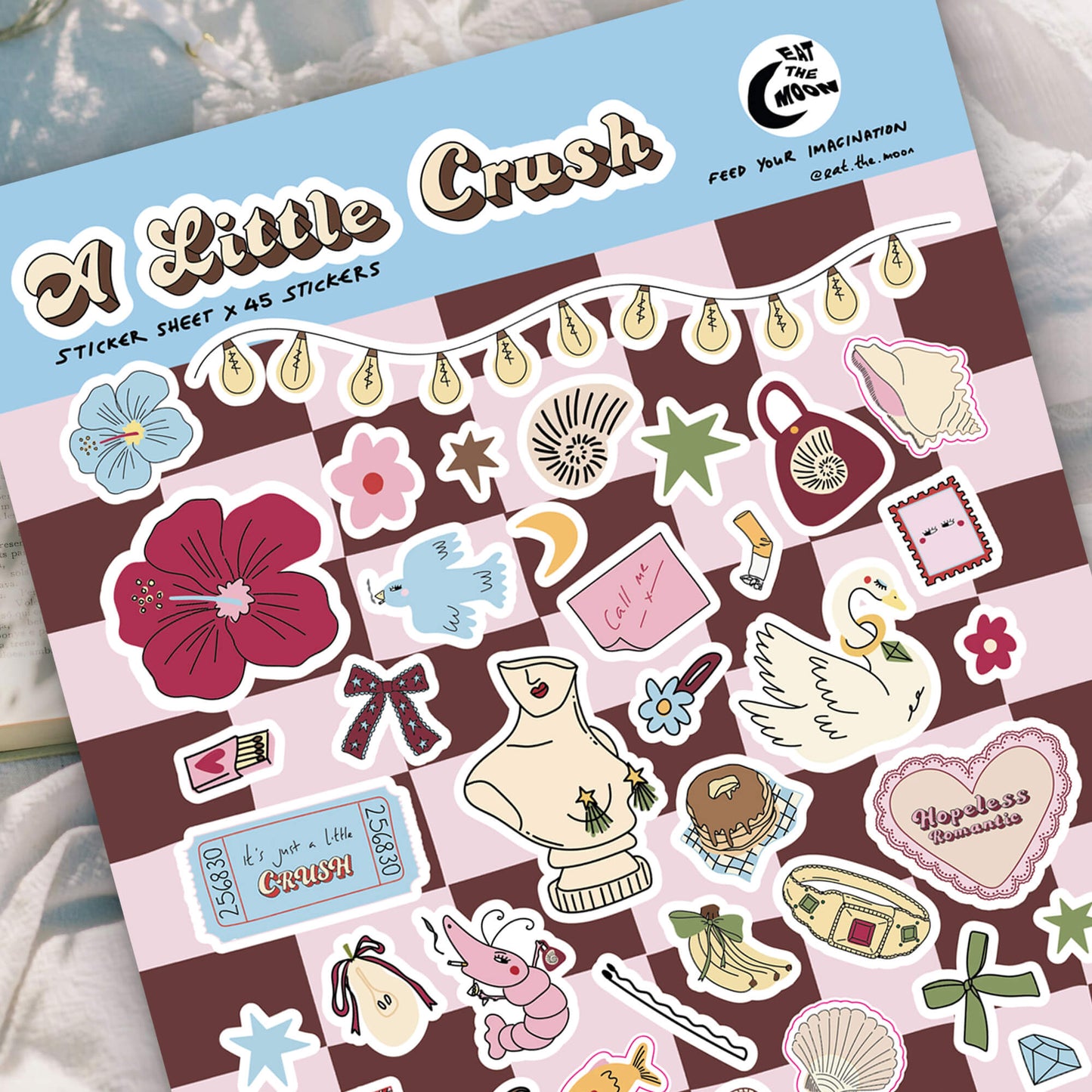 A5 A little crush sheet x 45 stickers//sold out