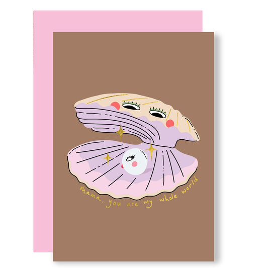 Mama my whole world gold foil