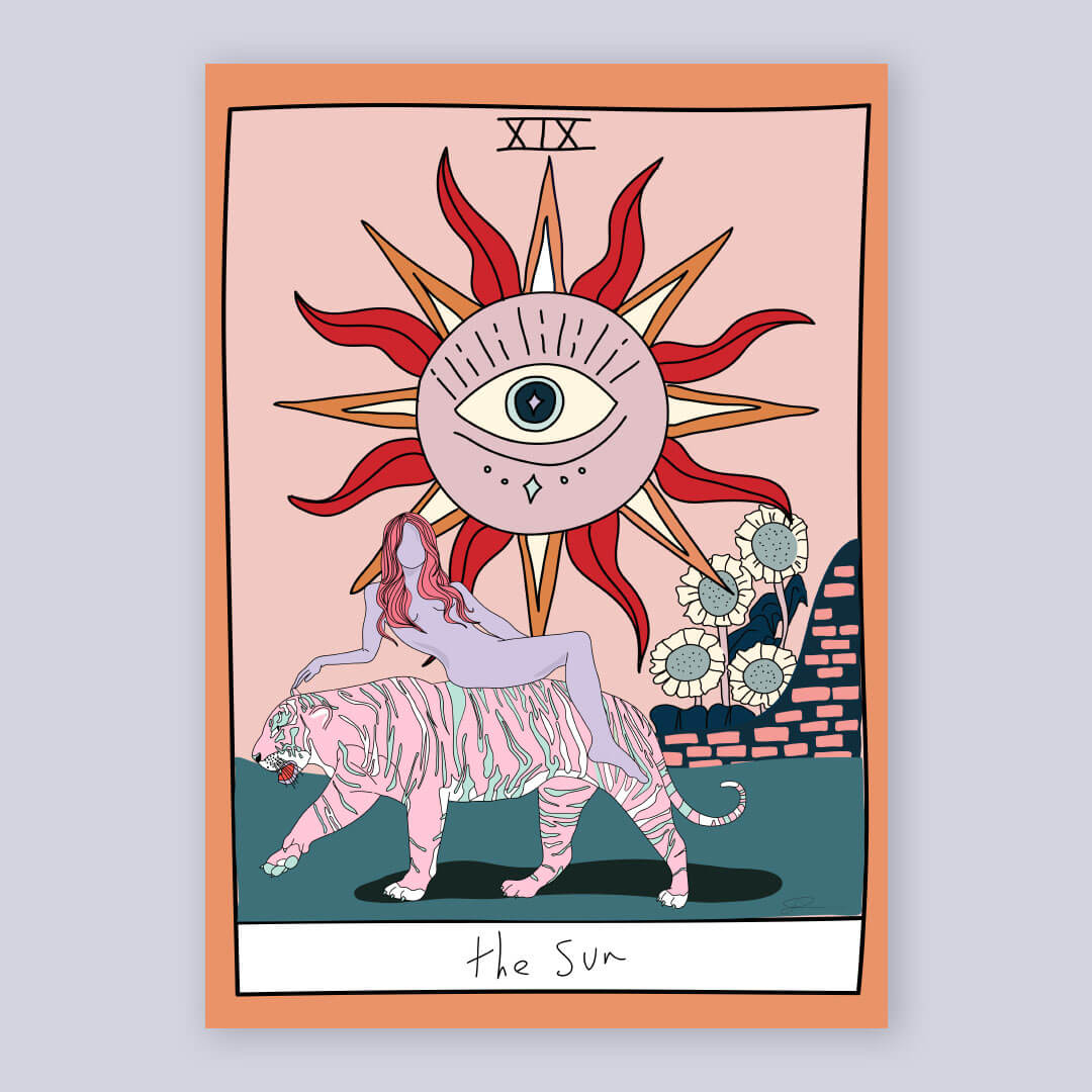 The Sun Tarot Card Art Print for Sale by mossandmoon