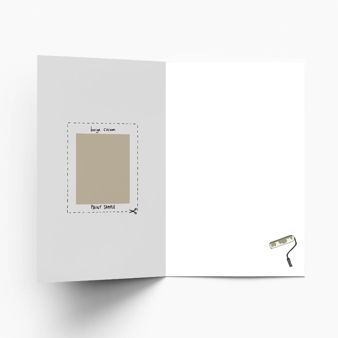 New home - paint sample beige cocoon