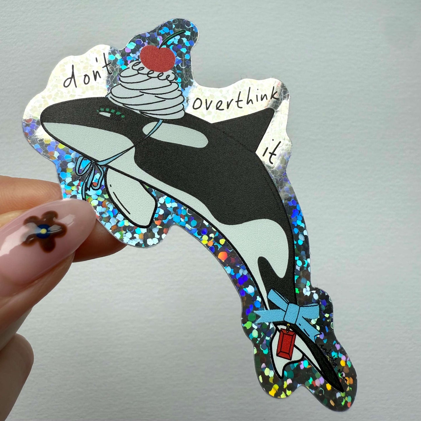 Whale glitter vinyl sticker//sold out