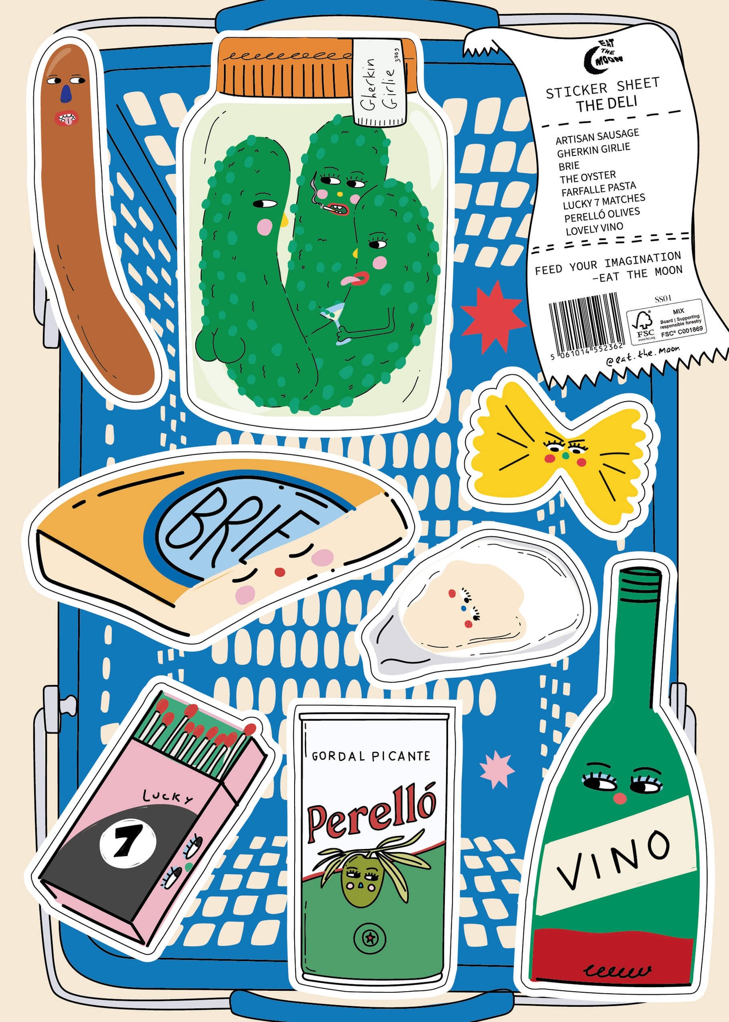 THE DELI sticker sheet