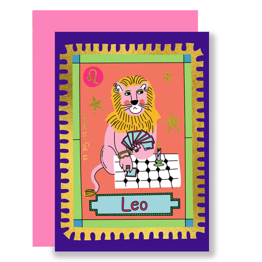 Leo greeting card