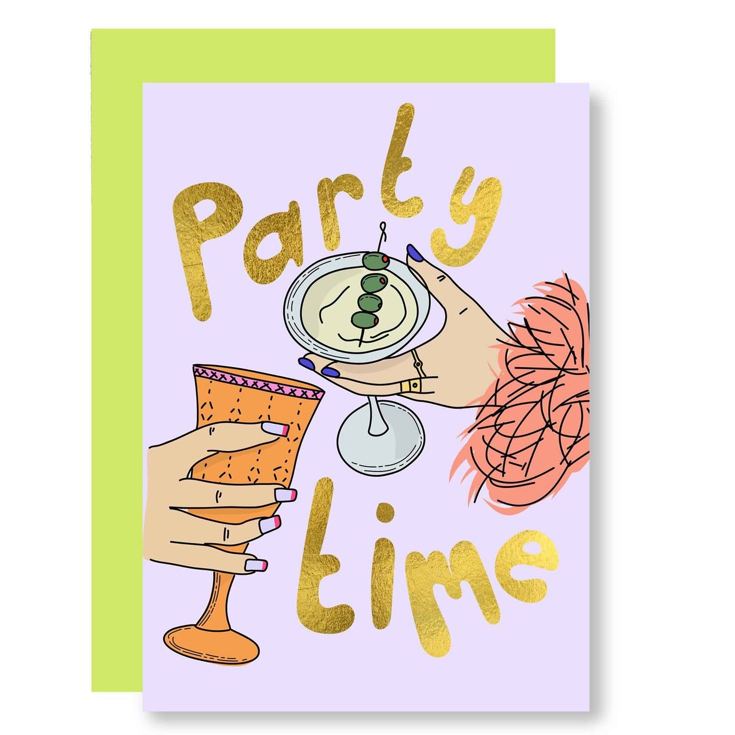 Party time gold foil card