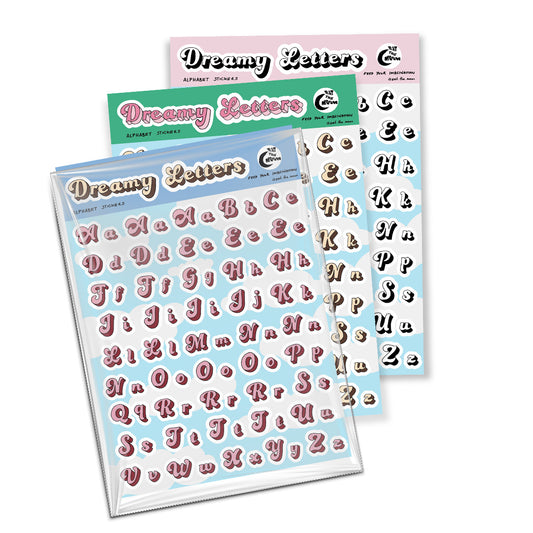 3 sheets x A5 Alphabet stickers