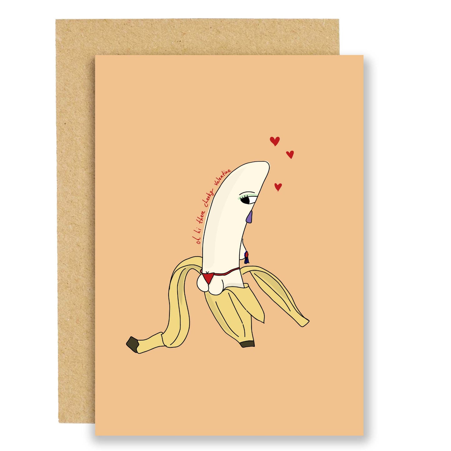 Cheeky banana Valentine's Day card