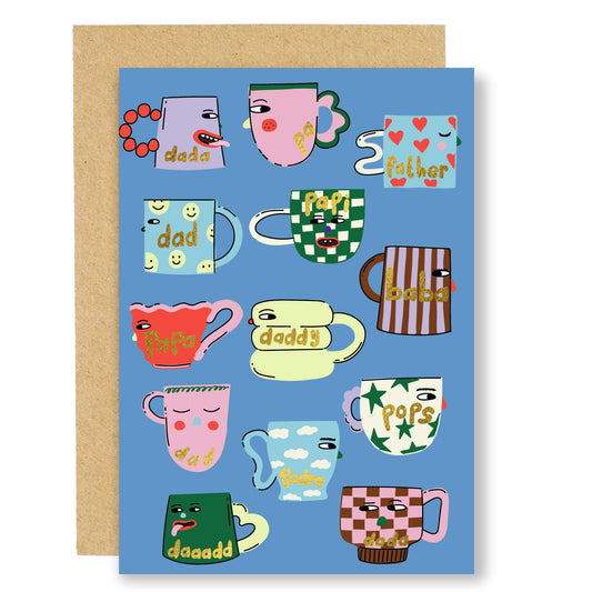 papa mugs gold foil