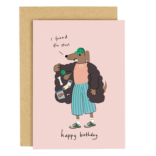 Doggy stash birthday card