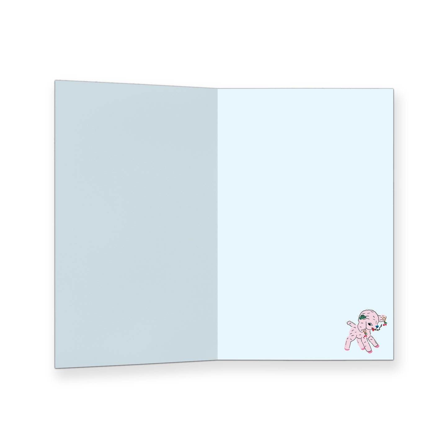 psycho lamb birthday card gold foil