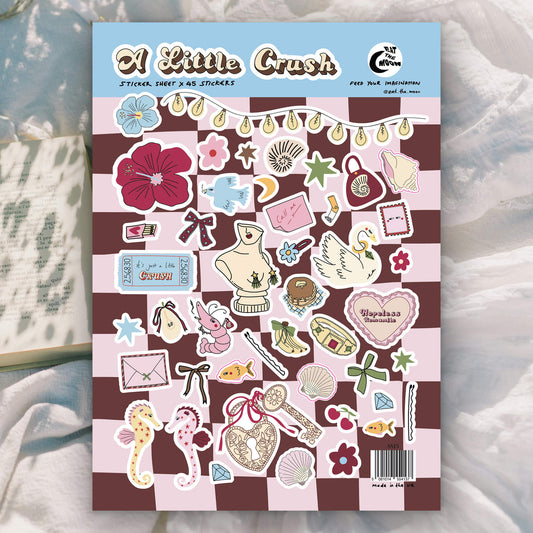 A5 A little crush sheet x 45 stickers//sold out