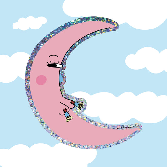 Moon tassels glitter vinyl sticker//sold out