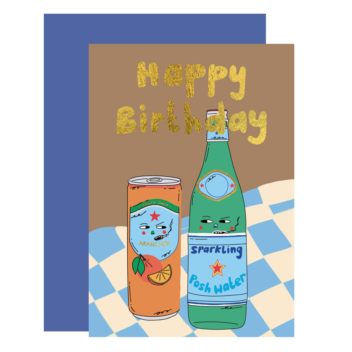Best buds birthday card gold foil