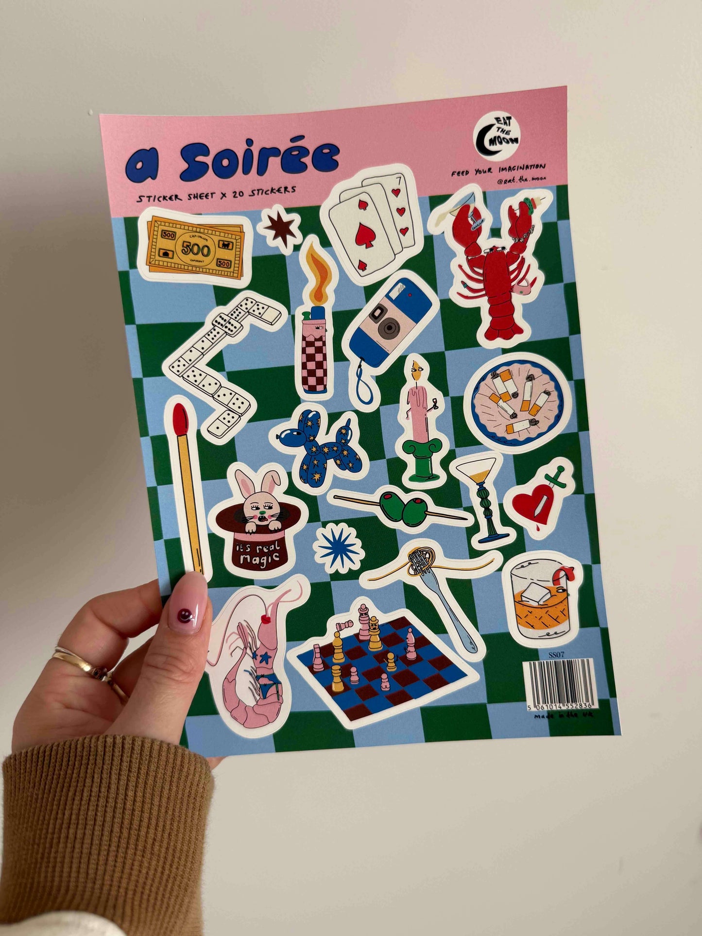 A5 Soiree sticker sheet - 20 stickers