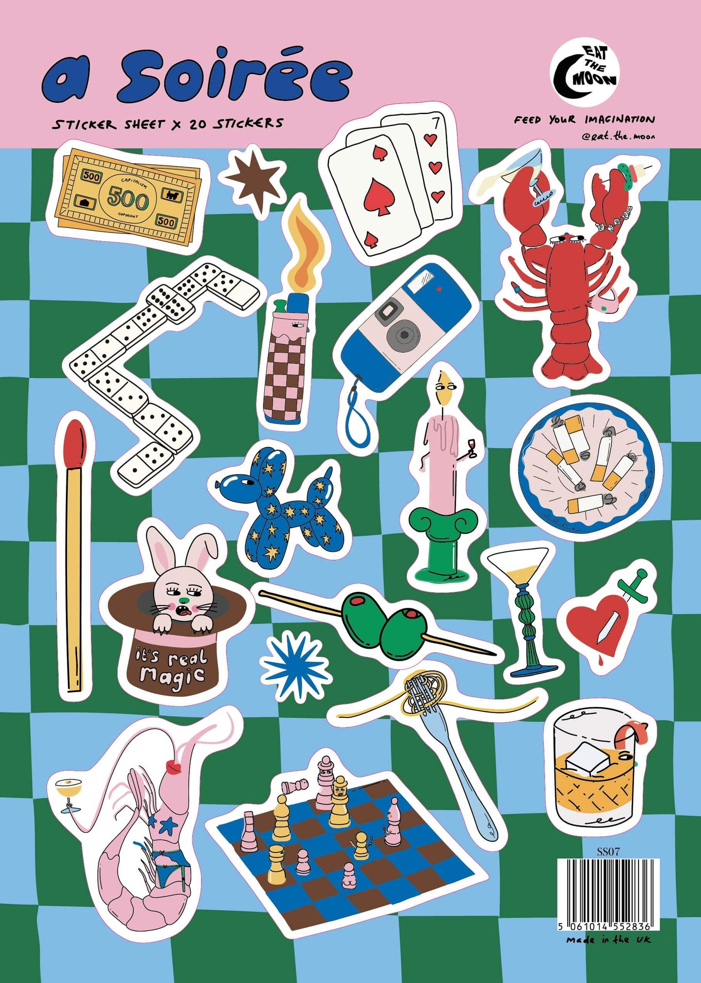 The Soiree sticker sheet - 20 stickers