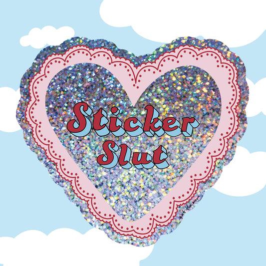 Sticker slut glitter vinyl sticker