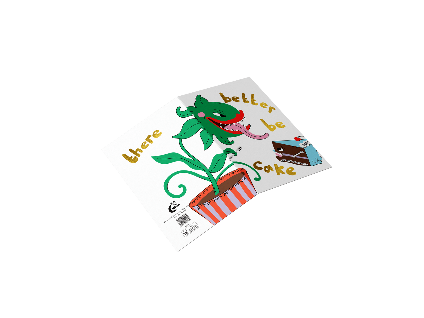 There better be cake birthday card gold foil