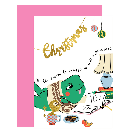 'tis the season gold foil Christmas card