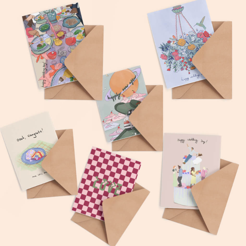 wedding day card pack