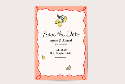 illustrated save the date design