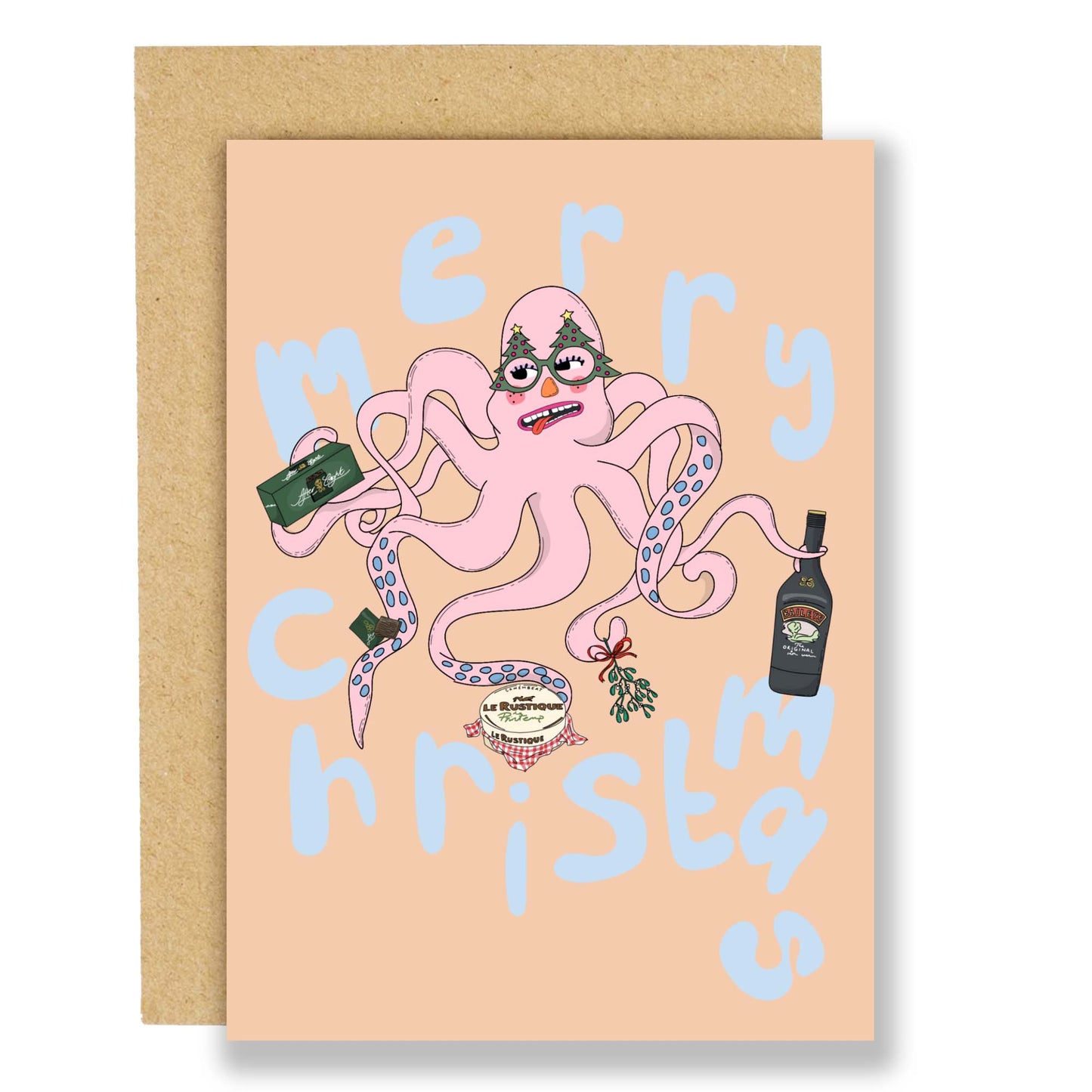 Christmas Octopus Christmas card