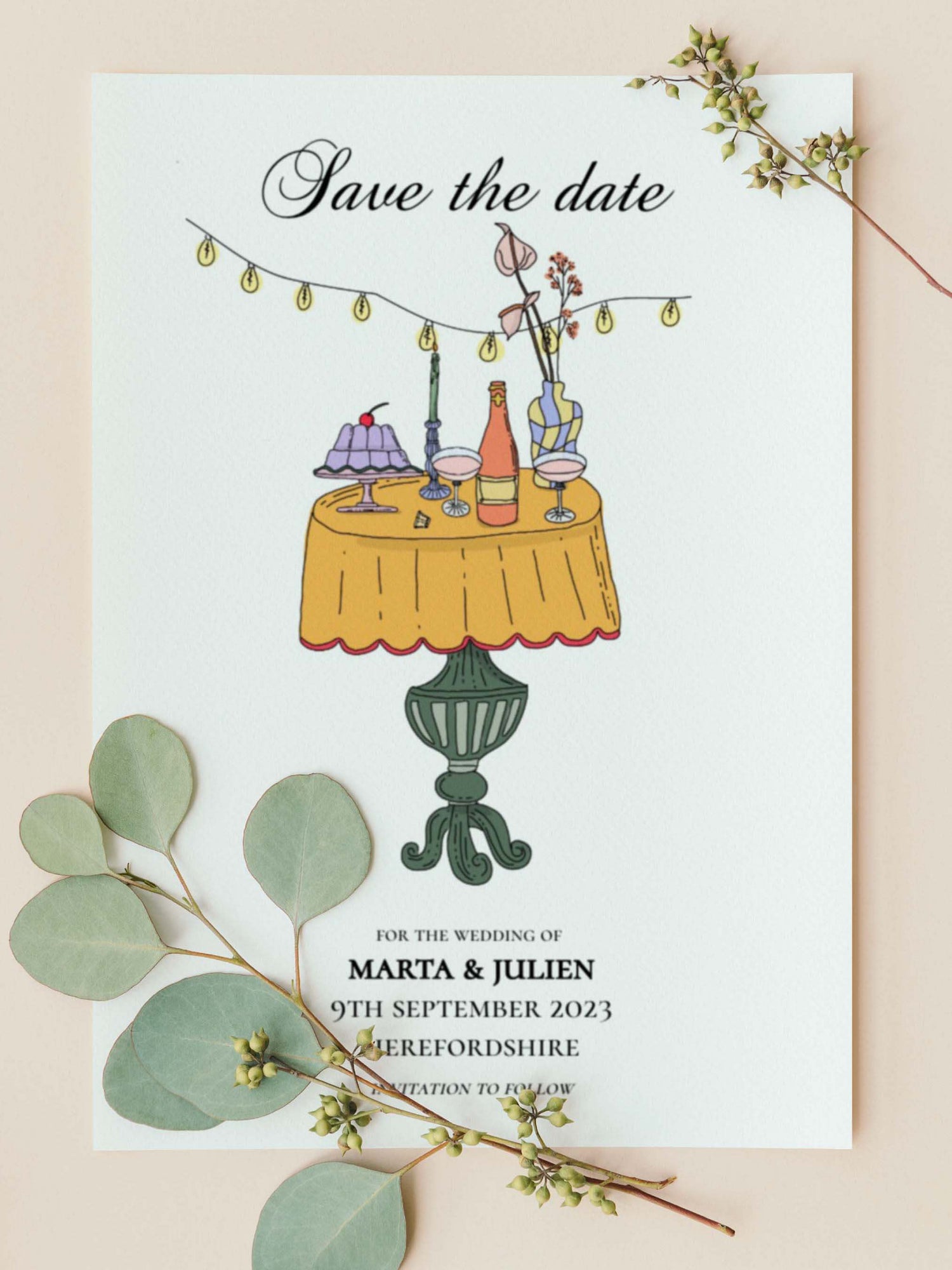 stylish cool save the date 