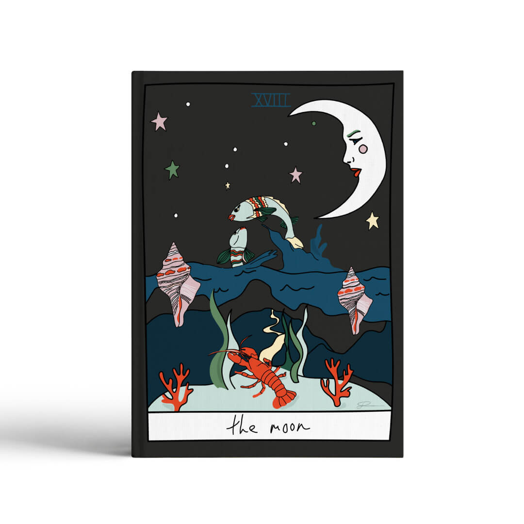 beautiful moon notebook