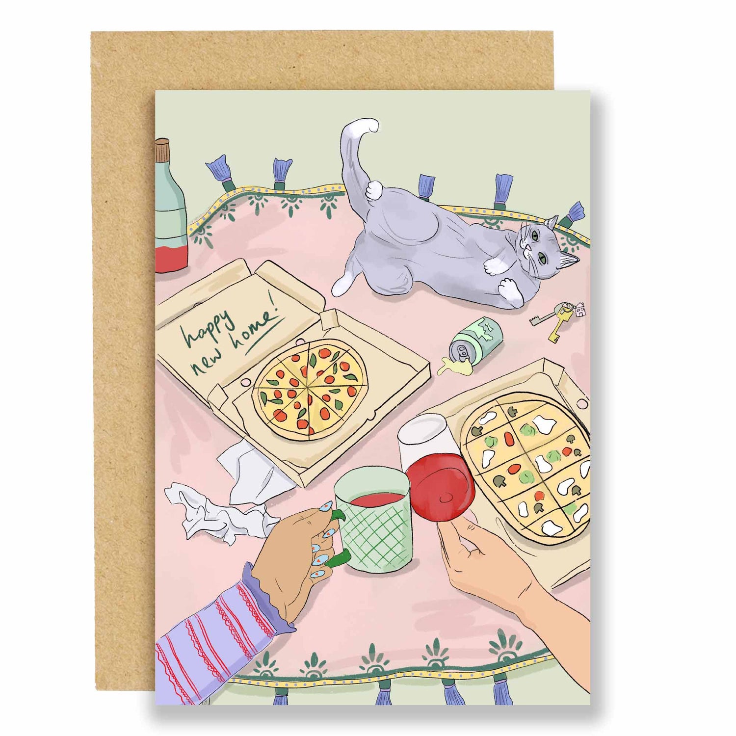 quirky fun new home card