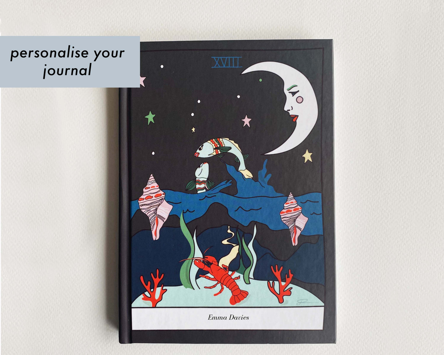 The Moon Tarot Card journal - personalise