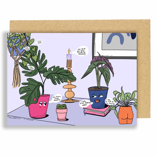 fun plant greeting card